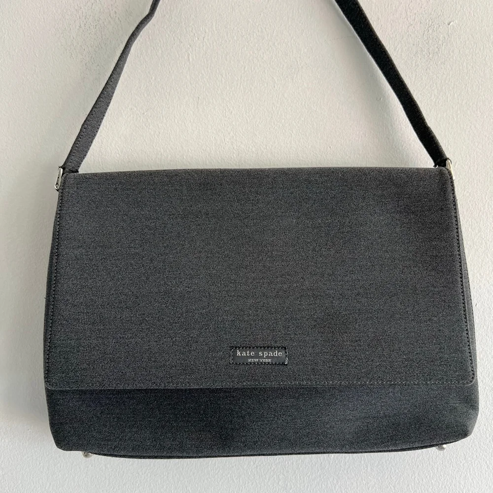 Kate Spade Gray Denim Shoulder Bag